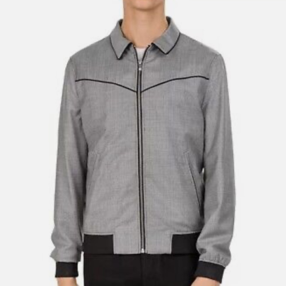 The Kooples Black Grey Houndstooth Jacket. Size M. Stylish and sleek look.